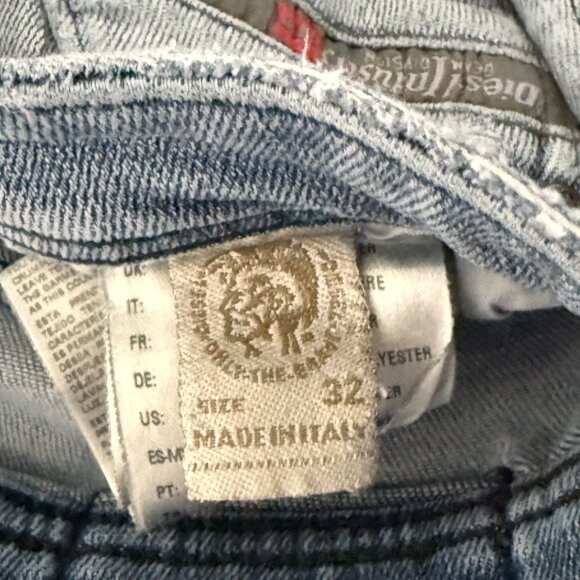 Diesel D.N.A. Sleenker Mens Distressed Thrashed Grunge Slim Fit Jeans Size 32x32 - Picture 5 of 16